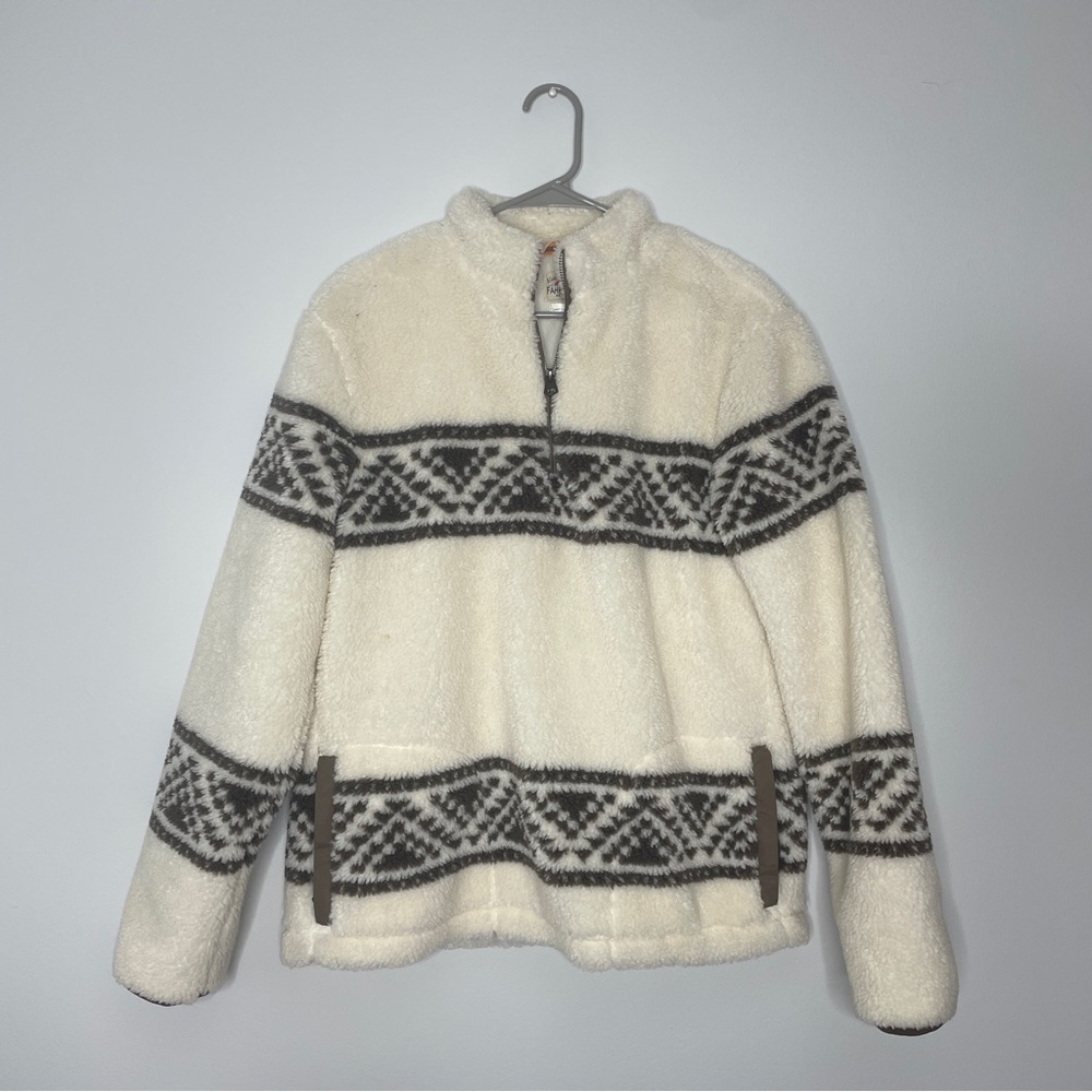 NWT FAHERTY BRAND Cedar Ridge Yellowtail Sherpa Quarter-Zip